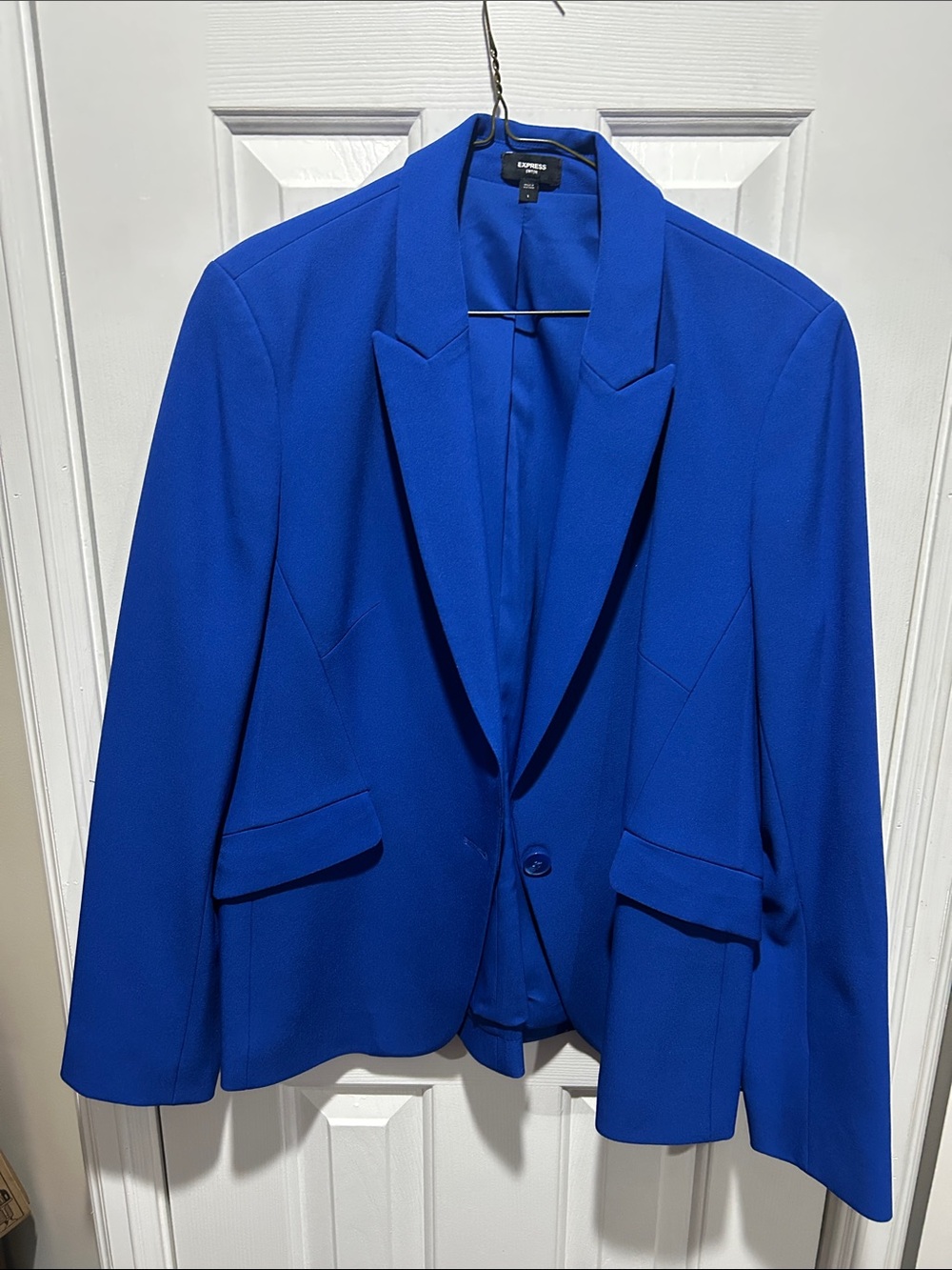 Express Cobalt Blue Single-Button Blazer